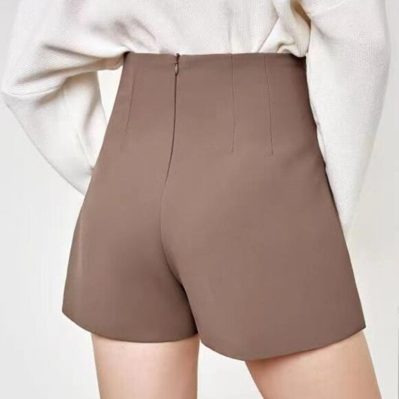 NWT J.ING Hania Wheat High Waist Shorts - Picture 3 of 5